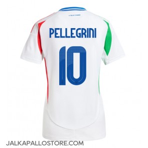 Italia Lorenzo Pellegrini #10 Vieraspaita Naisten EM-Kisat 2024 Lyhythihainen